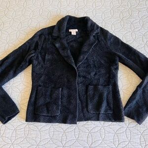 Sincerely Jules SOFT Black Textured Blazer SWEATER SIZE LARGE